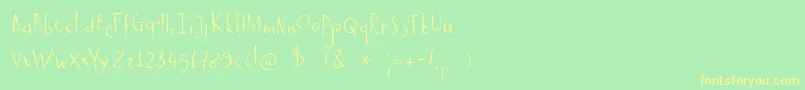 fuente DkCastanea – Fuentes Amarillas Sobre Fondo Verde