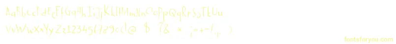 Шрифт DkCastanea – жёлтые шрифты