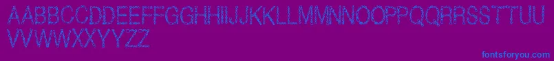 フォントJewelsRegular – 紫色の背景に青い文字