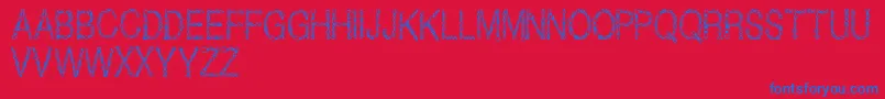JewelsRegular Font – Blue Fonts on Red Background
