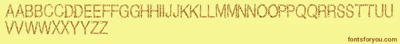 JewelsRegular Font – Brown Fonts on Yellow Background