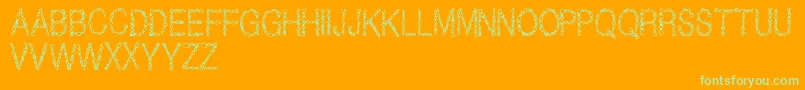 JewelsRegular Font – Green Fonts on Orange Background