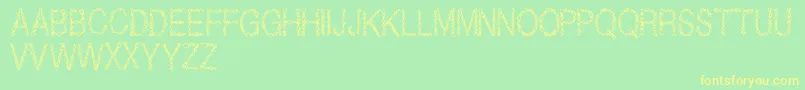 JewelsRegular Font – Yellow Fonts on Green Background