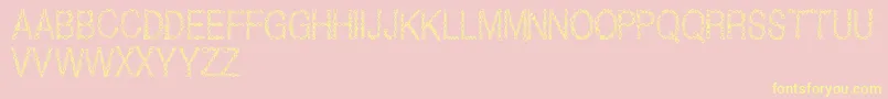 JewelsRegular-Schriftart – Gelbe Schriften auf rosa Hintergrund