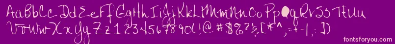 Lehn050 Font – Pink Fonts on Purple Background