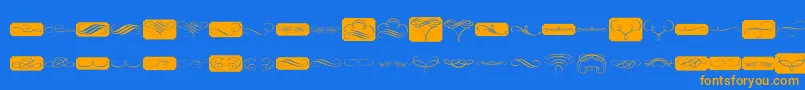 fuente Prtvignette – Fuentes Naranjas Sobre Fondo Azul