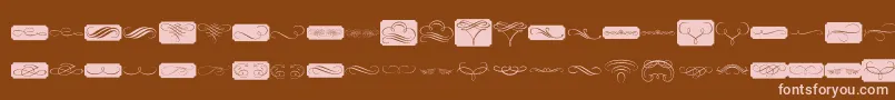 Шрифт Prtvignette – розовые шрифты на коричневом фоне
