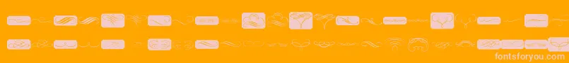 Więcej informacji o czcionce Prtvignette Czcionka Prtvignette – różowe czcionki na pomarańczowym tle