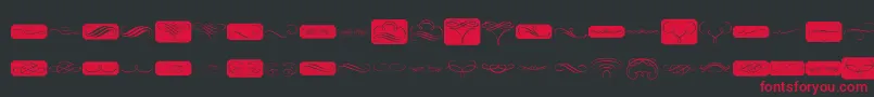 Prtvignette Font – Red Fonts on Black Background