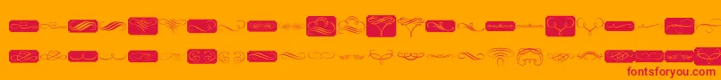 Prtvignette Font – Red Fonts on Orange Background