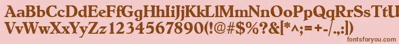 HobokenBoldDb Font – Brown Fonts on Pink Background