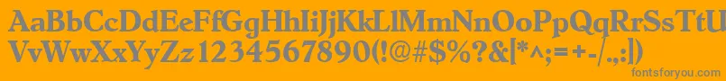 フォントHobokenBoldDb – オレンジの背景に灰色の文字