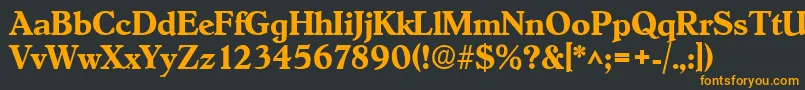 HobokenBoldDb Font – Orange Fonts on Black Background