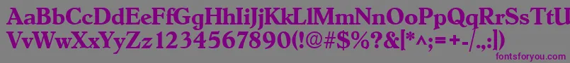 HobokenBoldDb Font – Purple Fonts on Gray Background