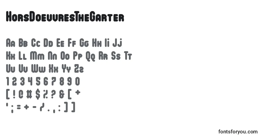 HorsDoeuvresTheGarter Font – alphabet, numbers, special characters