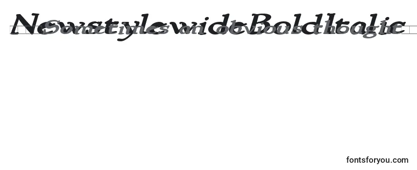 NewstylewideBoldItalic Font