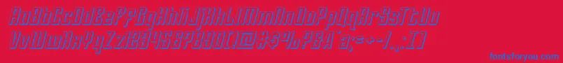 Darklighter3Dital Font – Blue Fonts on Red Background