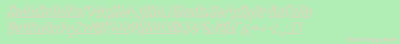 Darklighter3Dital Font – Pink Fonts on Green Background