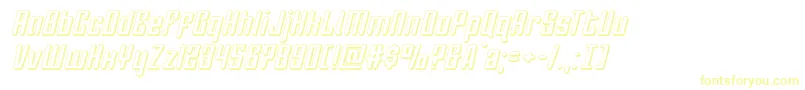 Darklighter3Dital Font – Yellow Fonts on White Background