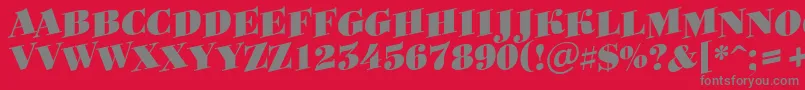 ABodoniortotitulspupBlack Font – Gray Fonts on Red Background