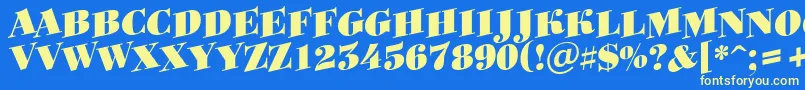 ABodoniortotitulspupBlack Font – Yellow Fonts on Blue Background