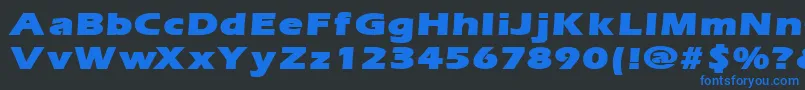 ErgoemildblackexpandedRegular Font – Blue Fonts on Black Background