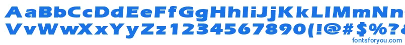 ErgoemildblackexpandedRegular Font – Blue Fonts on White Background