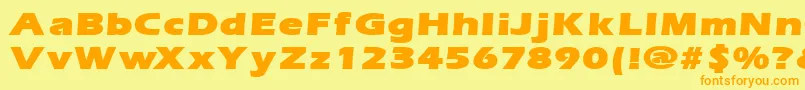 ErgoemildblackexpandedRegular Font – Orange Fonts on Yellow Background