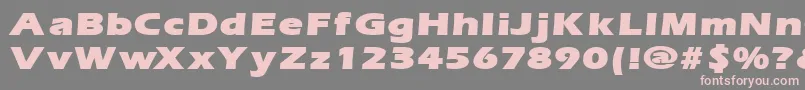 ErgoemildblackexpandedRegular Font – Pink Fonts on Gray Background