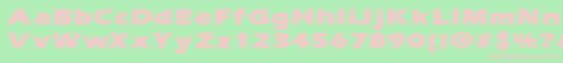 ErgoemildblackexpandedRegular Font – Pink Fonts on Green Background