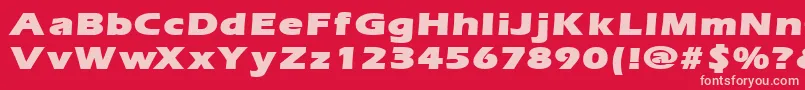 ErgoemildblackexpandedRegular Font – Pink Fonts on Red Background