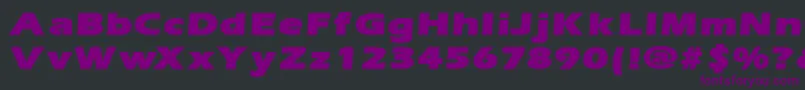Шрифт ErgoemildblackexpandedRegular – фиолетовые шрифты на чёрном фоне