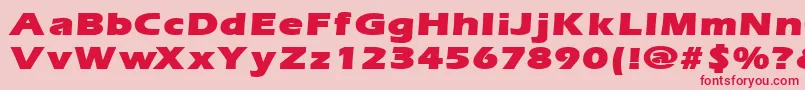 ErgoemildblackexpandedRegular Font – Red Fonts on Pink Background