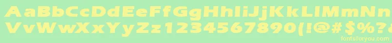 ErgoemildblackexpandedRegular Font – Yellow Fonts on Green Background