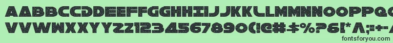 Czcionka Galaxy1Condensed – czarne czcionki na zielonym tle