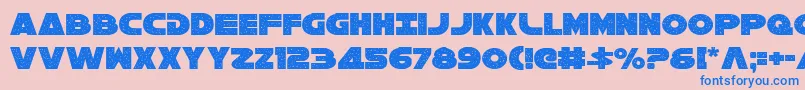 Galaxy1Condensed-Schriftart – Blaue Schriften auf rosa Hintergrund