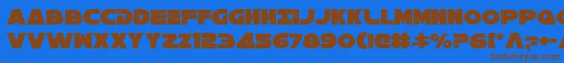 Шрифт Galaxy1Condensed – коричневые шрифты на синем фоне