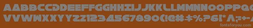 フォントGalaxy1Condensed – 茶色の背景に灰色の文字