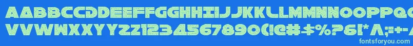 Police Galaxy1Condensed – polices vertes sur fond bleu