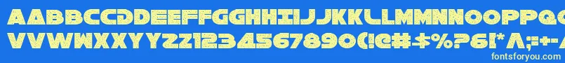 Galaxy1Condensed Font – Yellow Fonts on Blue Background