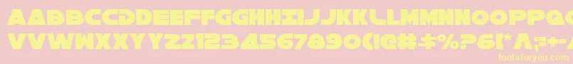 Fonte Galaxy1Condensed – fontes amarelas em um fundo rosa
