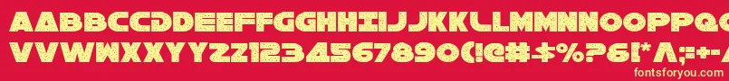 Galaxy1Condensed Font – Yellow Fonts on Red Background