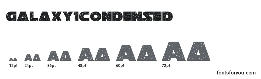 Größen der Schriftart Galaxy1Condensed