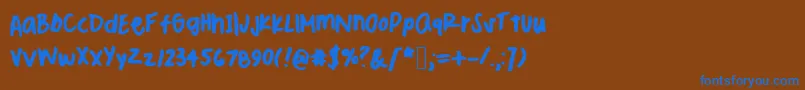 Шрифт India – синие шрифты на коричневом фоне