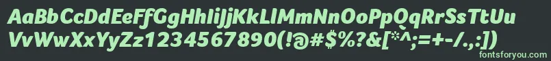 FocoBlackItalic Font – Green Fonts on Black Background