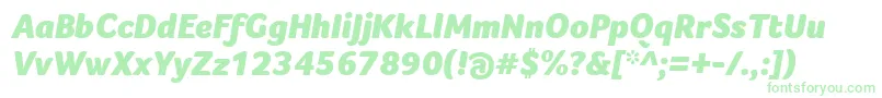 FocoBlackItalic Font – Green Fonts on White Background