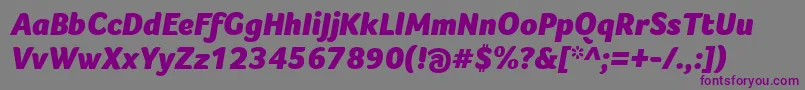 FocoBlackItalic-fontti – violetit fontit harmaalla taustalla