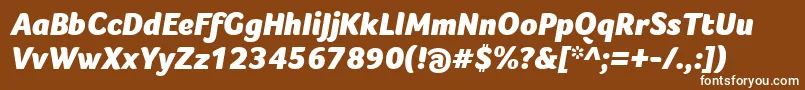 FocoBlackItalic Font – White Fonts on Brown Background