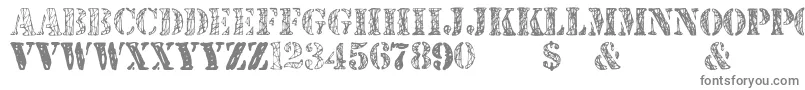 Шрифт JjstencilTrialVersion – серые шрифты на белом фоне