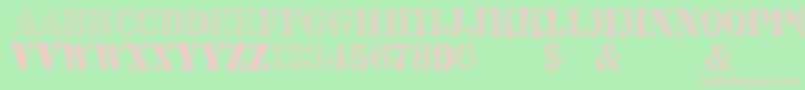 JjstencilTrialVersion Font – Pink Fonts on Green Background